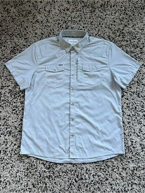 Poncho Outdoors The Evergreen Western Shirt Short Sleeve Snap Button Slim XXL